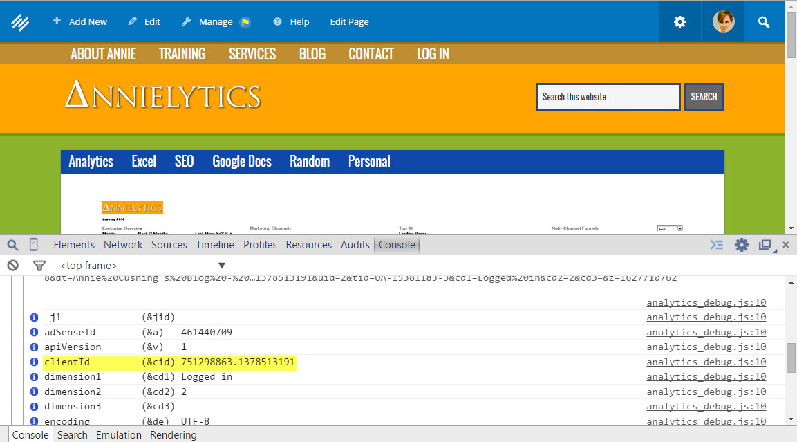 clientID using Universal Analytics in Google Analytics