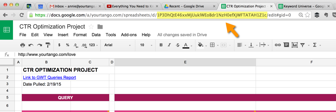 Google Doc key