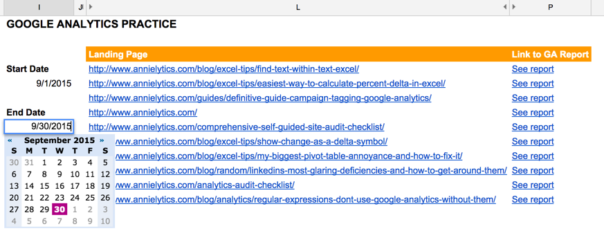Date picker in Google Sheets